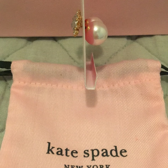 KATE SPADE Reversible Rhinestones Pearl Earrings - Picture 5 of 8
